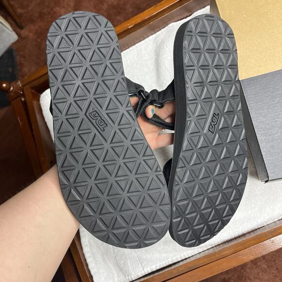 Teva Sandals Men's Size 8 Universal Slide Leather Black Adjustable New in Box - Picture 5 of 6